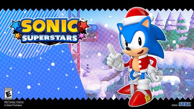 Sonic se viste de Papa Noel en Sonic Superstars