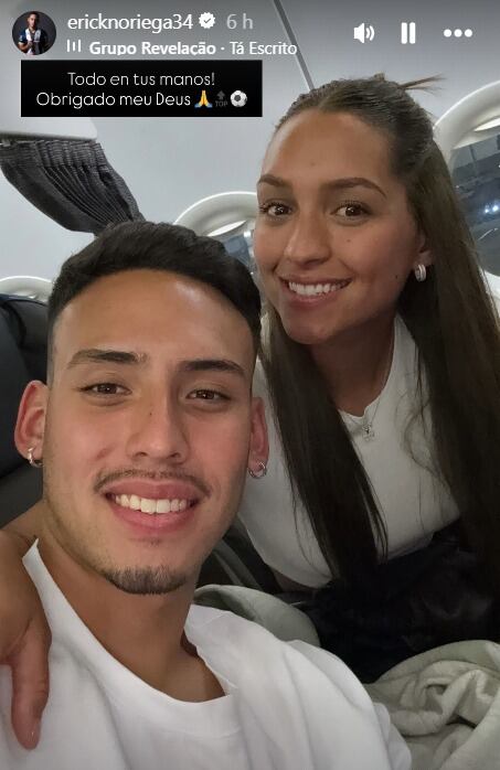 Erick Noriega viajó junto a su esposa a Porto Alegre. (Foto: @ericknoriega34)