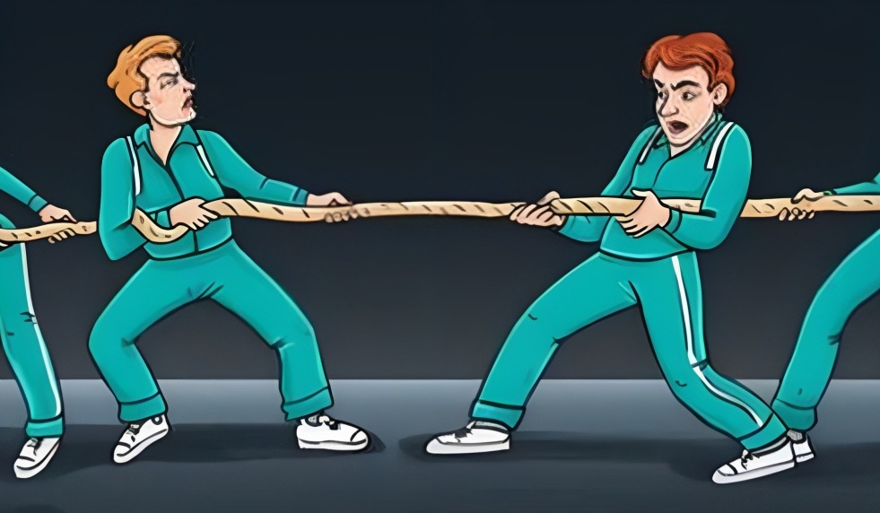 Test visual: ¿cuál de los equipos crees tú que ganará el juego de la cuerda según lo que ves? (Foto: GenialGuru).