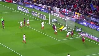 Lionel Messi y el palo que le impidió marcar un gol olímpico al Sevilla