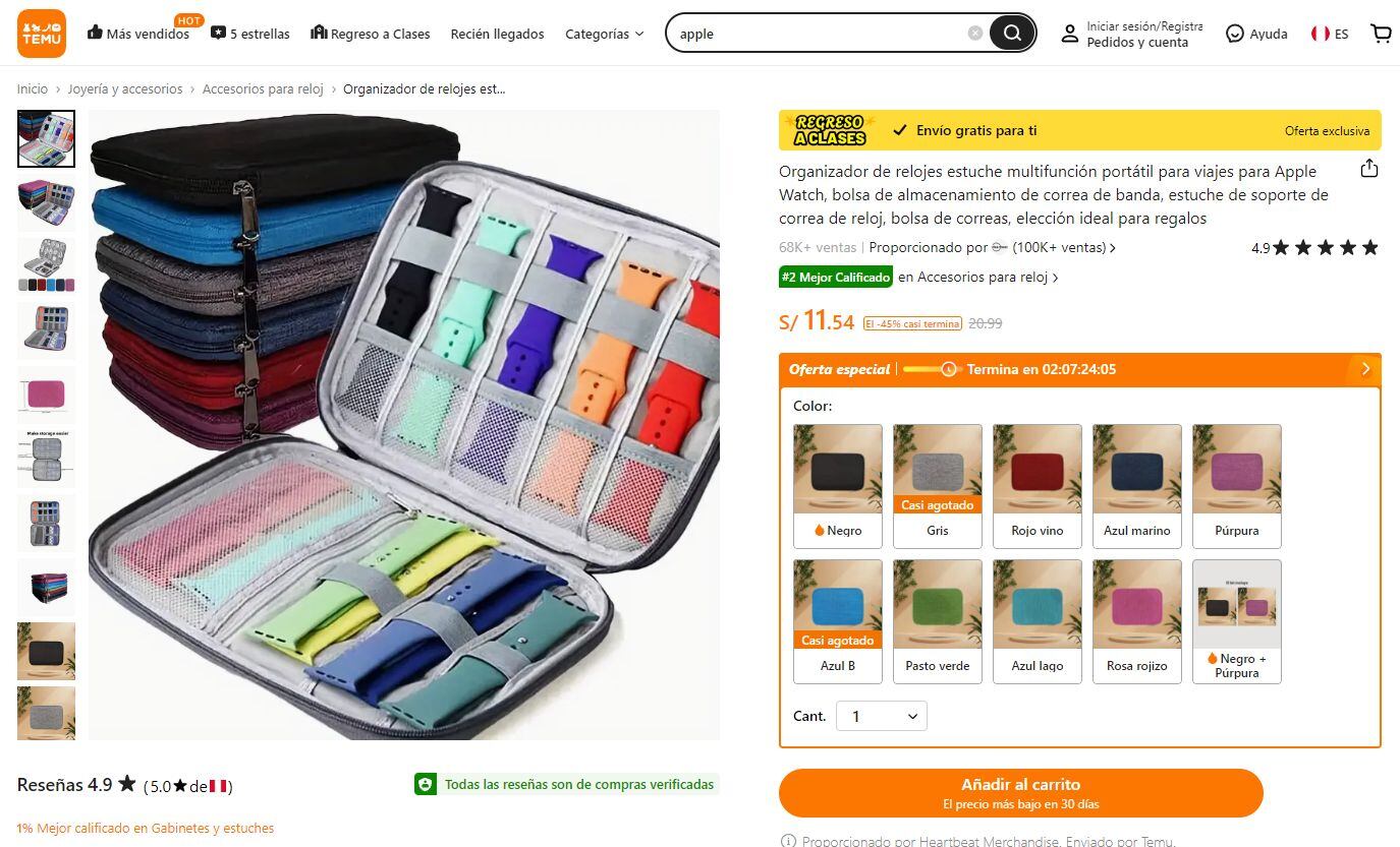 Ofertas de Temu para equipos de Apple