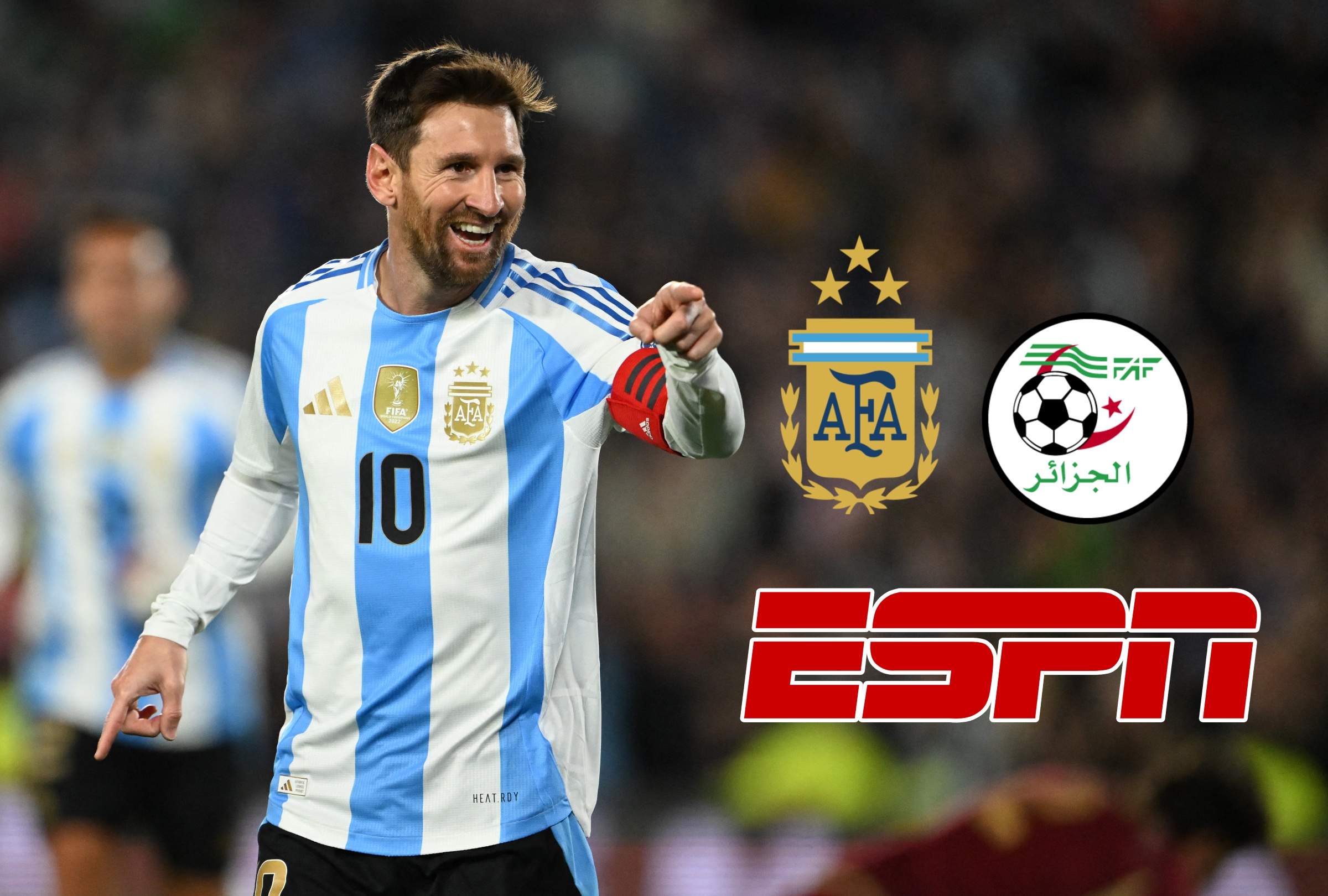 KANSAS, MISURI (ESTADOS UNIDOS), 16/06/2026.- Cobertura oficial de ESPN (DISNEY PLUS) EN VIVO ONLINE para ver el partido Argentina vs. Argelia hoy, con Lionel Messi, por la Jornada 1 del grupo J del Mundial 2026 en el Arrowhead Stadium de Kansas, Misuri. FOTO DE LUIS ROBAYO PARA AFP