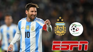 ESPN transmitió el partido Argentina 3-0 Argelia por el Mundial 2026