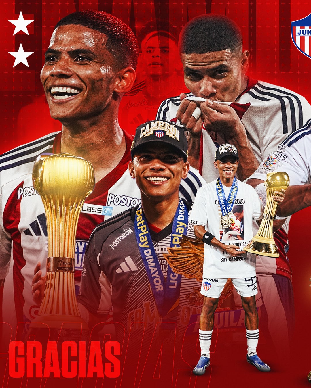 José Enamorado fue despedido así de Junior, donde jugó las últimas tres temporadas. (Foto: Junior)