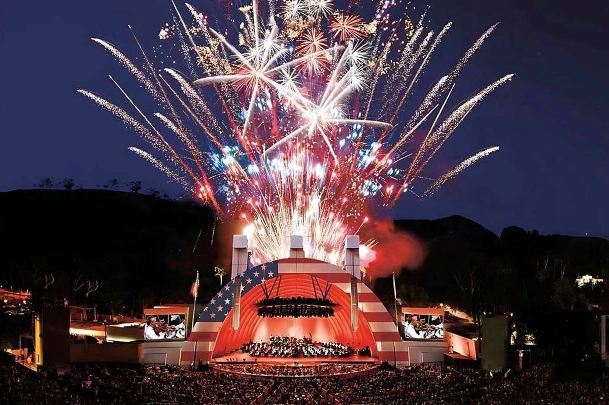 Celebrate the 4th of July in Los Angeles with dazzling fireworks at top spots like Marina del Rey, Dodger Stadium, Disneyland, and more. (Photo: Hollywood Bowl)