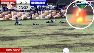 Huancayo: rayo fulmina a futbolista en pleno partido