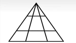 Adivina el número exacto de triángulos: la ilusión óptica casi imposible de solucionar