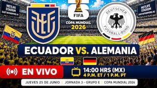 ¿En qué canal pasan el Ecuador vs. Alemania por la Copa Mundial FIFA 2026?