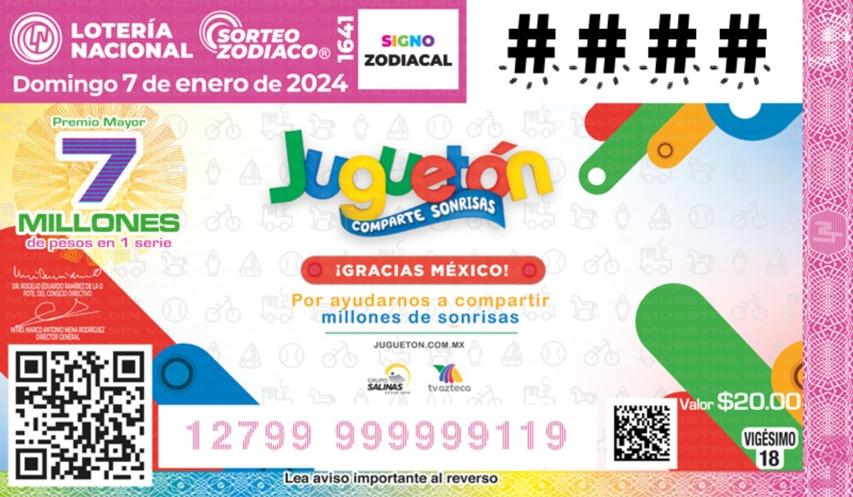 Resultados del Sorteo Zodíaco, domingo 7 de enero: números ganadores de la Lotería Nacional de México. (Foto: Lotenal).