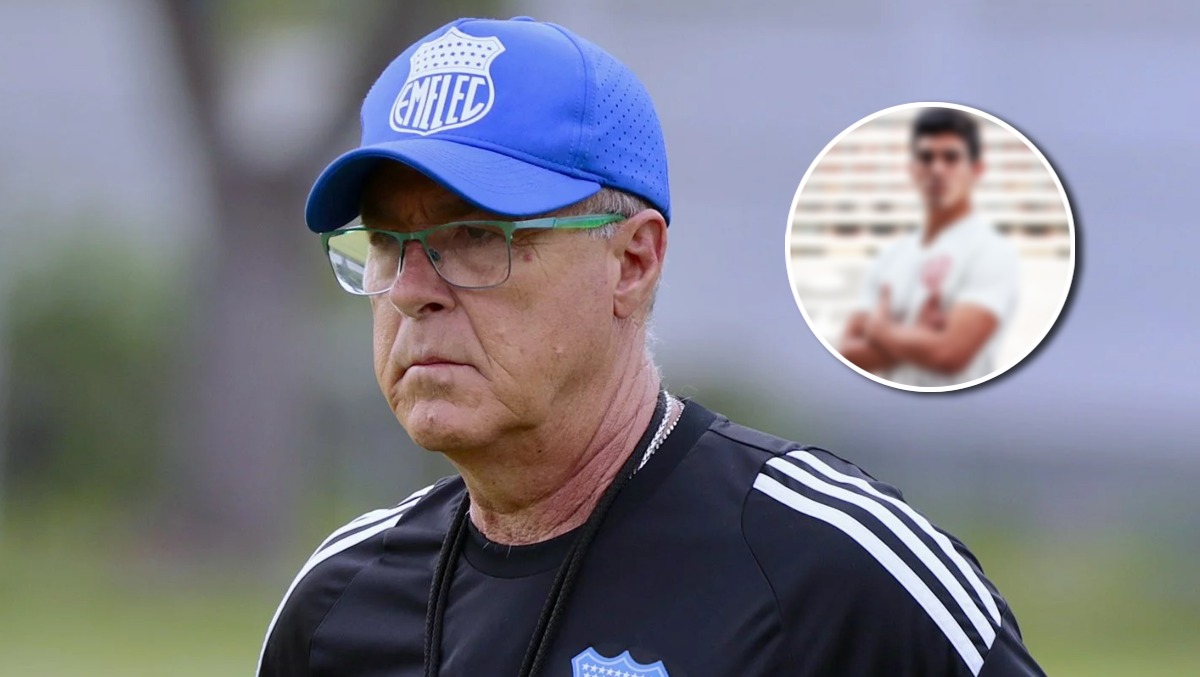 El técnico de Emelec confirmó que se interesó por otra figura del fútbol peruano para reforzar a su plantel. Foto: Composición