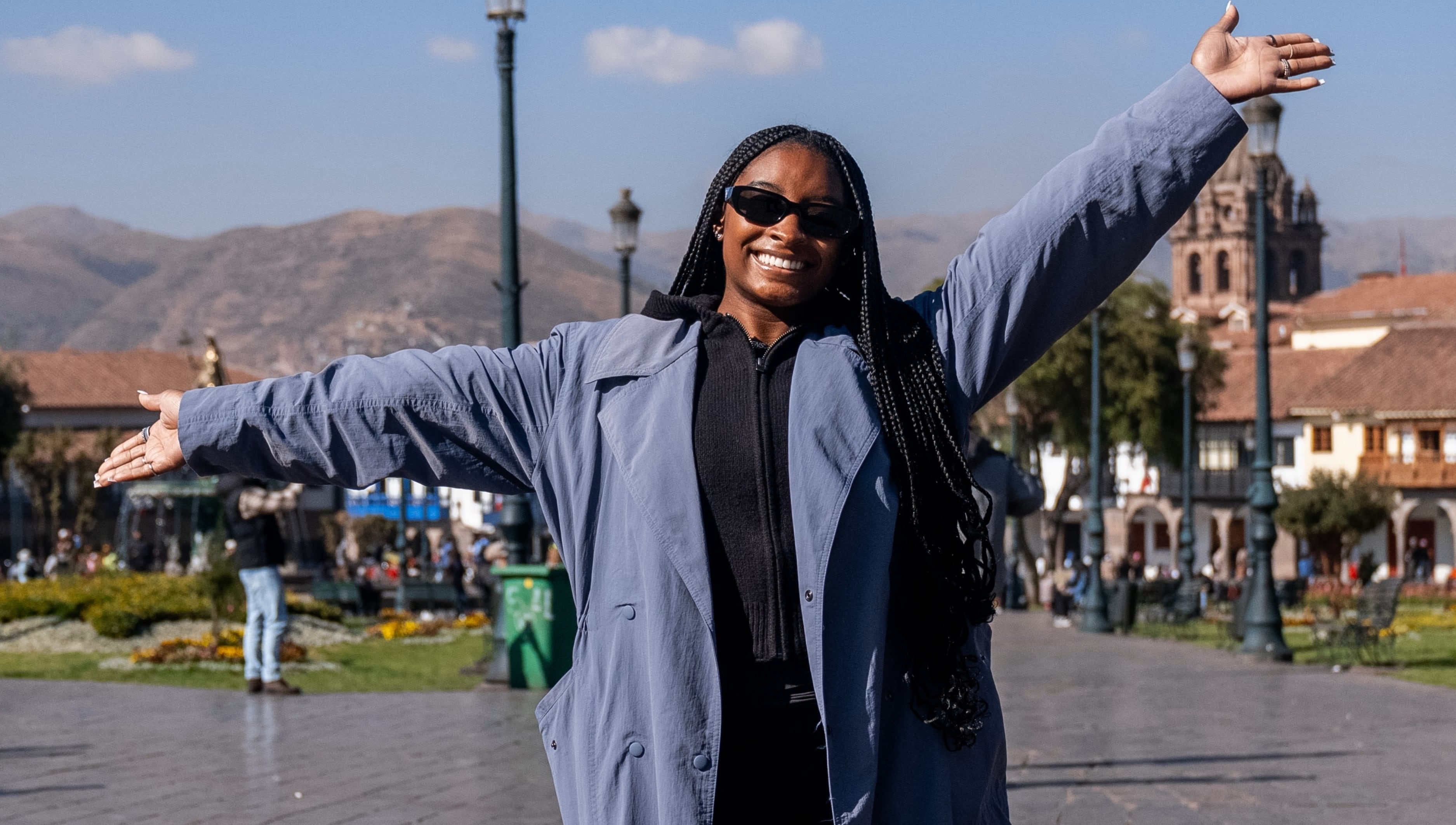Simone Biles visitó Cusco tras su llegada al Perú. (Foto: Panam Sports)