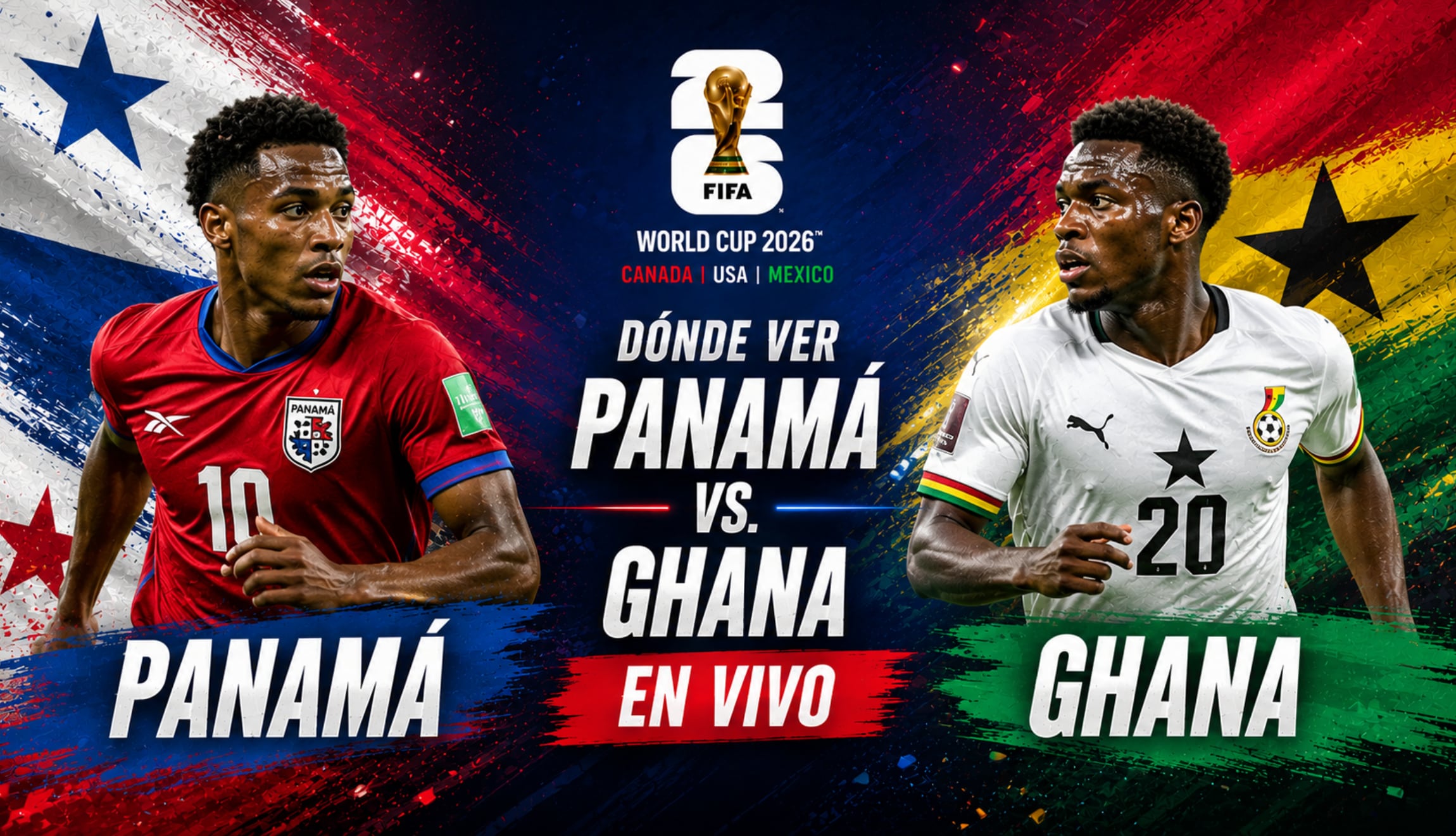 Consulta dónde puedes ver el partido de Panamá vs. Ghana EN VIVO por la Jornada 1 del Grupo L del Mundial de Fútbol 2026, este miércoles 17 de junio desde Toronto. (Foto: Imagen creada por Depor utilizando la IA de Chat GPT)