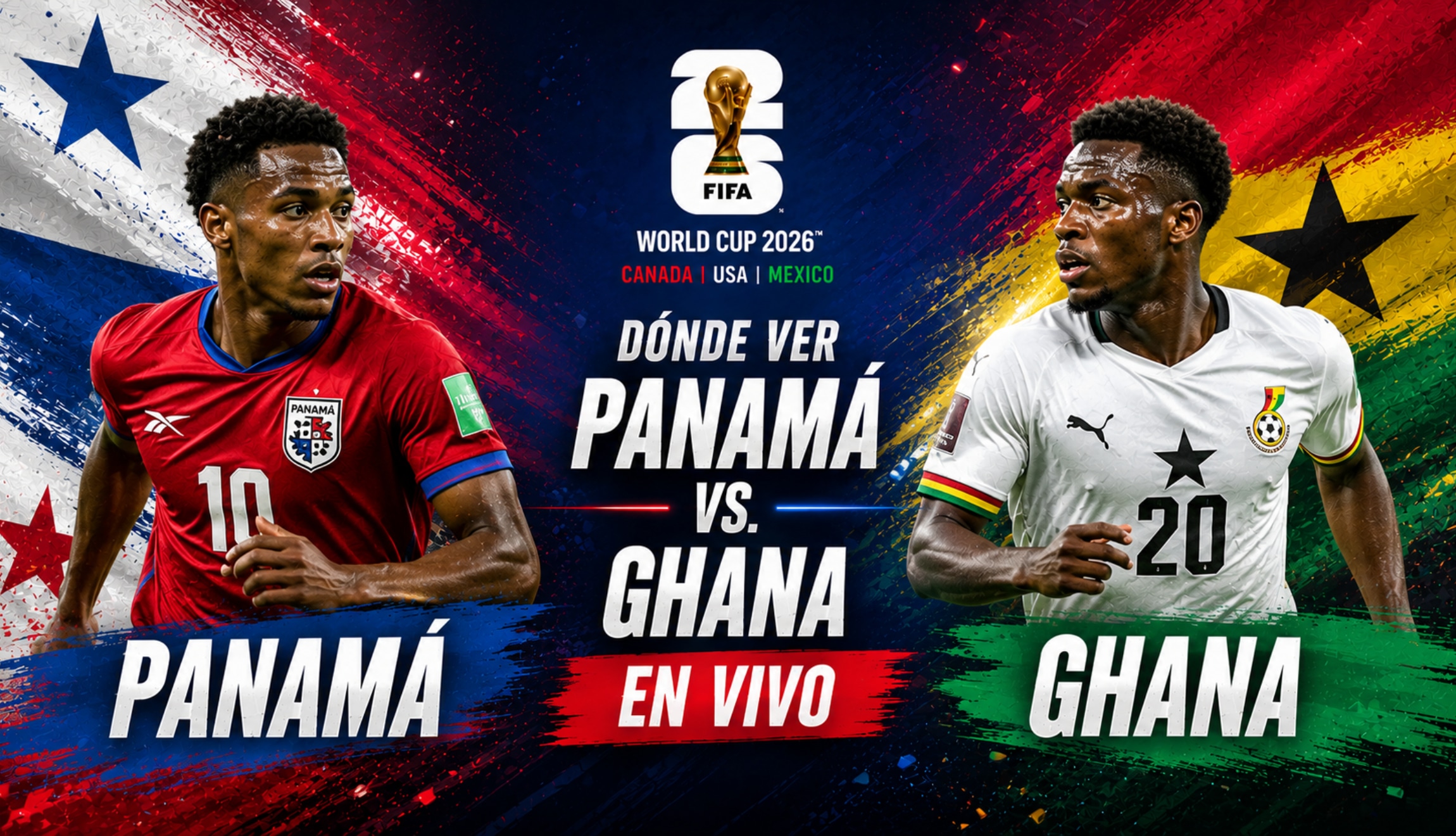 Consulta dónde puedes ver el partido de Panamá vs. Ghana EN VIVO por la Jornada 1 del Grupo L del Mundial de Fútbol 2026, este miércoles 17 de junio desde Toronto. (Foto: Imagen creada por Depor utilizando la IA de Chat GPT)