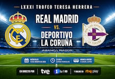 RTVE Play y La 1 HD televisaron el partido Real Madrid 1-0 Deportivo La Coruña por el Trofeo Teresa Herrera