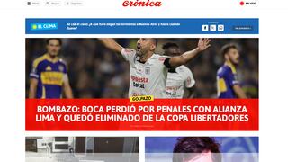 ¡Alianza Lima eliminó a Boca! Así reaccionó la prensa argentina tras el partido por Libertadores