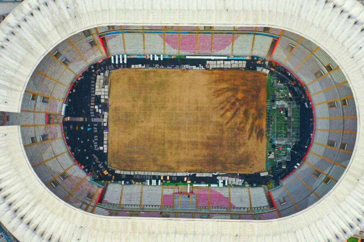 Imágenes aéreas del por ahora clausurado Estadio Nacional de Lima por medidas de orden público. Fotos: Julio Reaño/@photo.gec