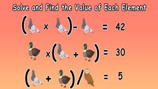 Reto matemático para GENIOS: Descubre los valores de paloma, pato y búho