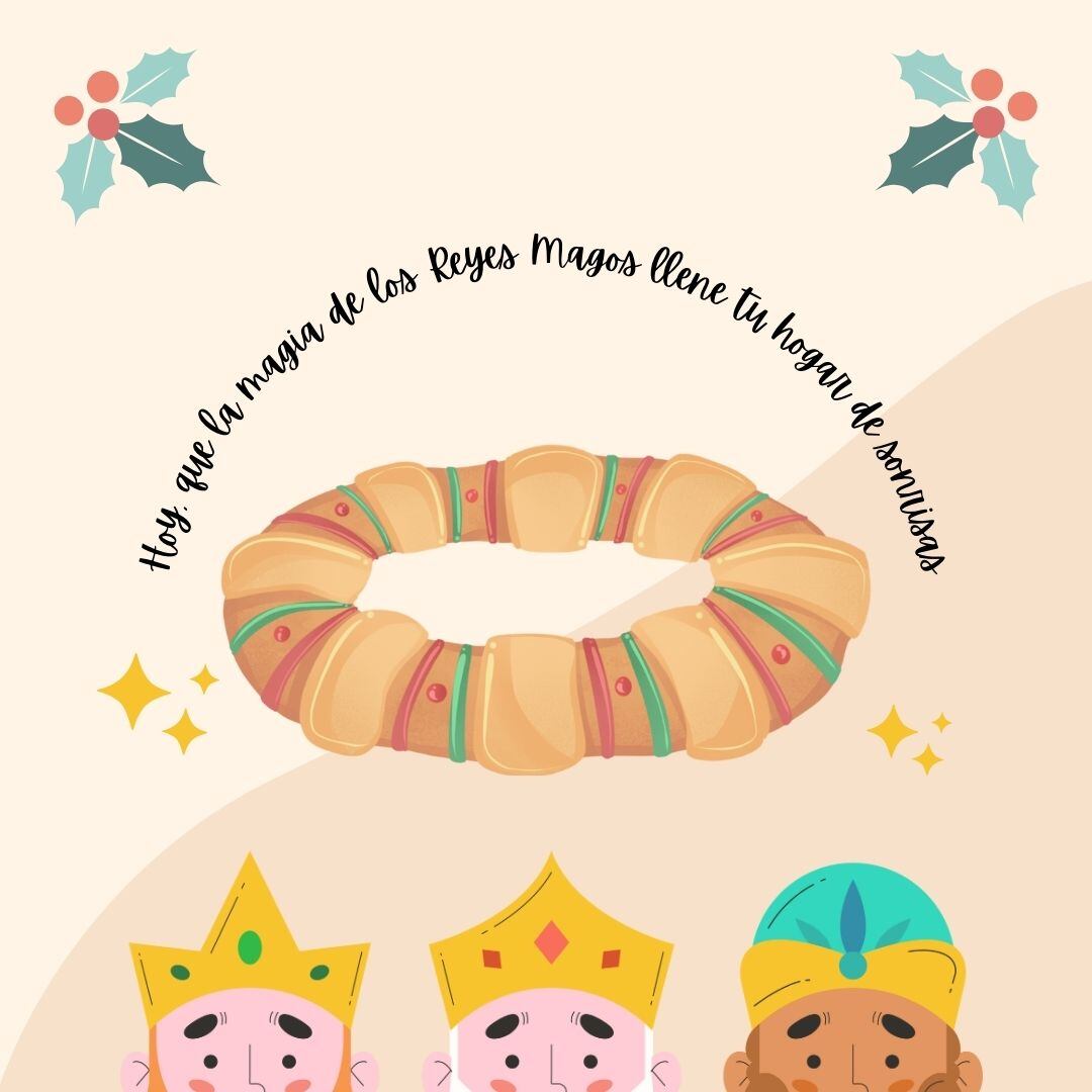 Imágenes con frases cortas, bonitas y originales para compartir por WhatsApp por el Día de los Reyes Magos.