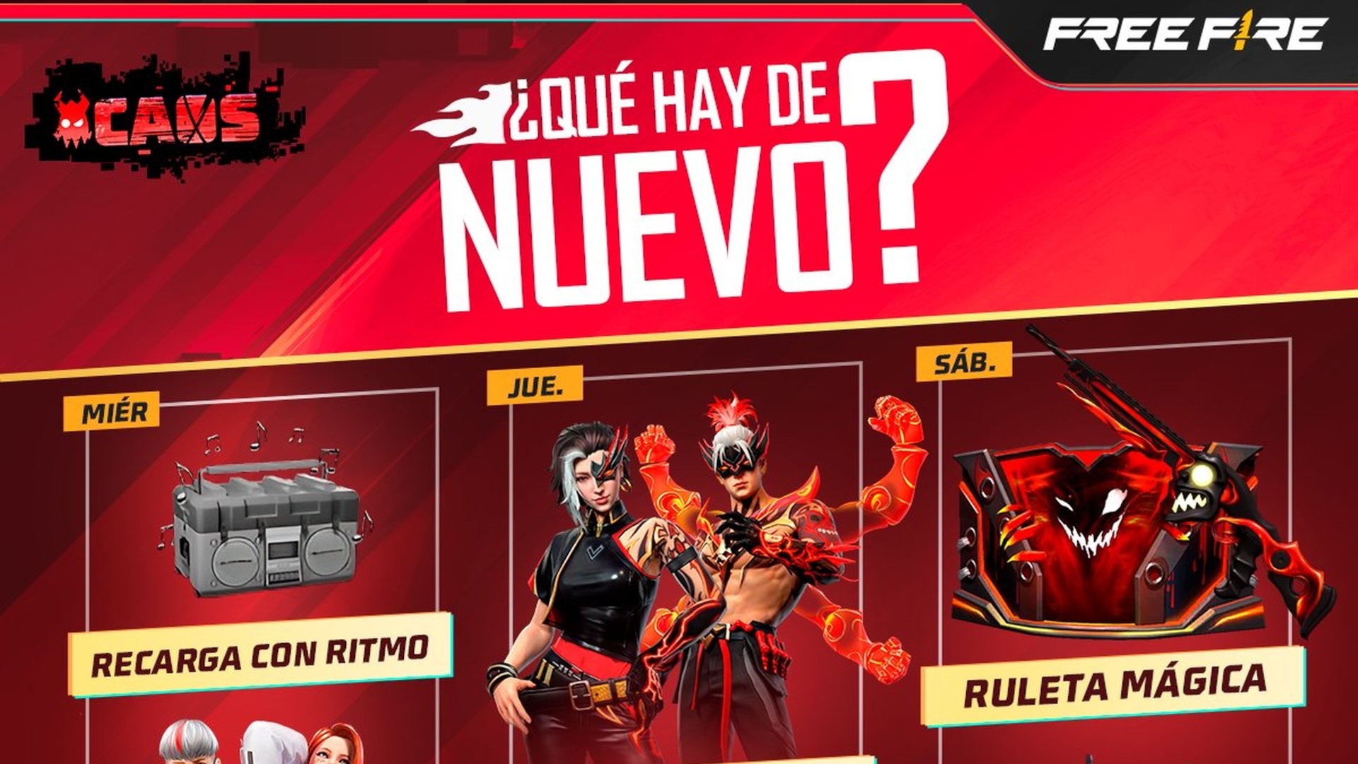 Atento con las novedades de Free Fire (Garena)