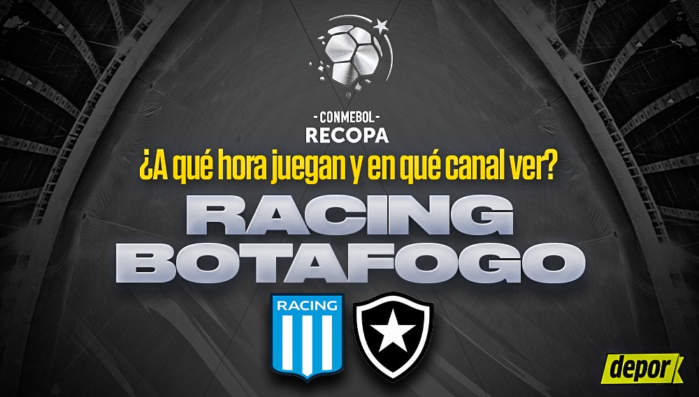 Racing y Botafogo se enfrentan por la ida de la Recopa Sudamericana 2025. (Diseño: Depor)