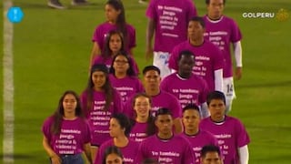 Jugadores de Alianza y San Martín salieron con polos alusivos a campaña contra la violencia sexual