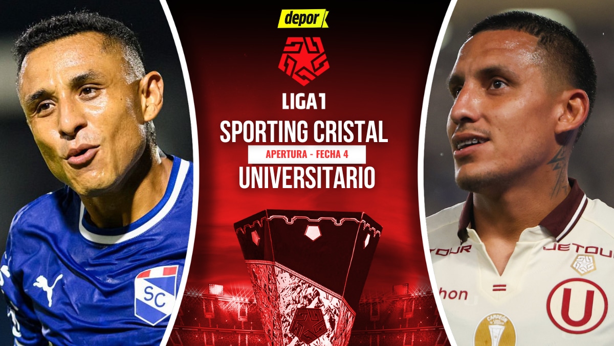 Sporting Cristal vs. Universitario se enfrentan por la fecha 4 del Torneo Apertura 2026. (Diseño: Depor)
