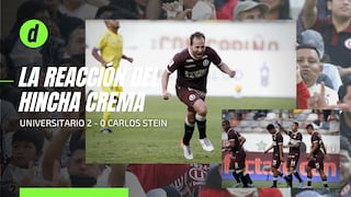 Festejan los cremas: la reacción de los hinchas de Universitario tras la victoria 2 -0 a Carlos Stein en el Monumental
