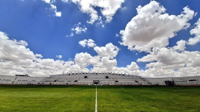 Con el cielo ‘blanquiazul’: así luce el estadio de Juliaca horas antes del duelo entre Alianza Lima y Binacional
