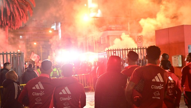 Desde El Estadio Nacional, se realizó el banderazo previo al partido de Perú vs. Uruguay por las Eliminatorias Mundial 2026. (Foto: ITEA)