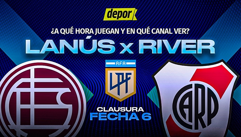 River y Lanús juegan por la Liga Profesional Argentina. (Diseño: Christian Marlow)