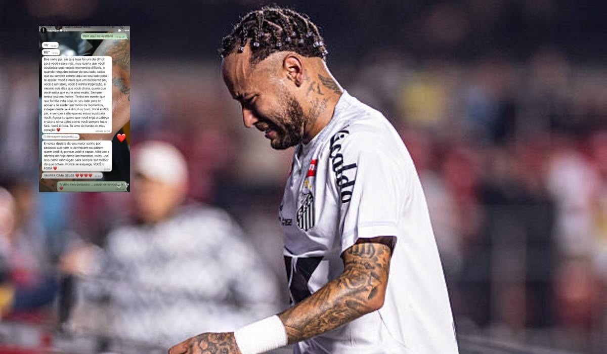 Neymar recibió un mensaje de su hijo, tras caer goleado con Santos. (Foto: Getty Images)