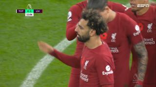 En el área no perdona: golazo de Mohamed Salah para el 1-0 del Liverpool vs. Tottenham