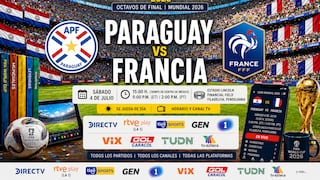 ¿En qué canal transmiten Paraguay vs. Francia EN VIVO hoy por los 8vos de final del Mundial 2026 en Estados Unidos y México?