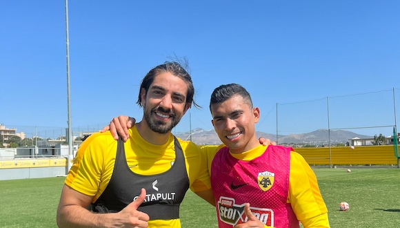 Es la primera vez que dos mexicanos jugarán juntos en Grecia. (Foto: @AEK_FC_OFFICIAL)