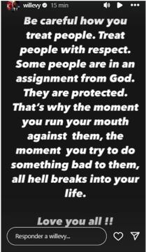El actor no dudó en mostrarse enérgico ante las críticas hacia sus seres queridos (Foto: William Levy / Instagram)