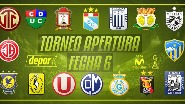 Así marcha la tabla de posiciones del Torneo Apertura - fecha 6