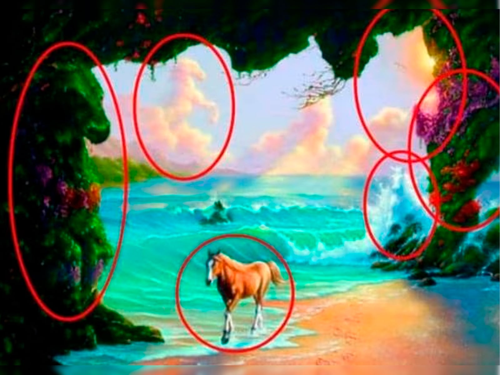 Te muestro la ubicación de cada caballo en este complicado acertijo visual. | Foto: namastest