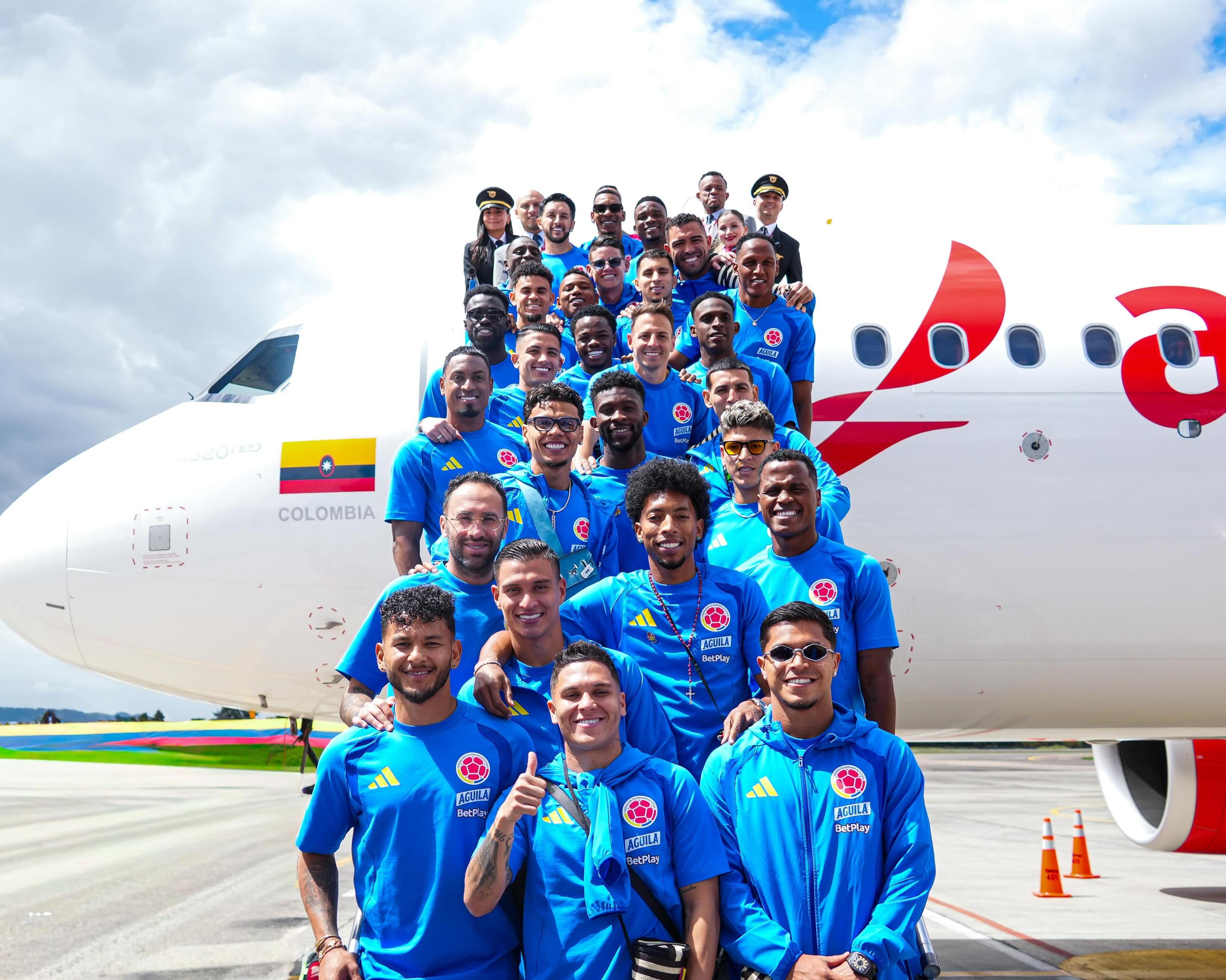 El combinado cafetero ya se encuentra en Estados Unidos. (Foto: Selección Colombia)