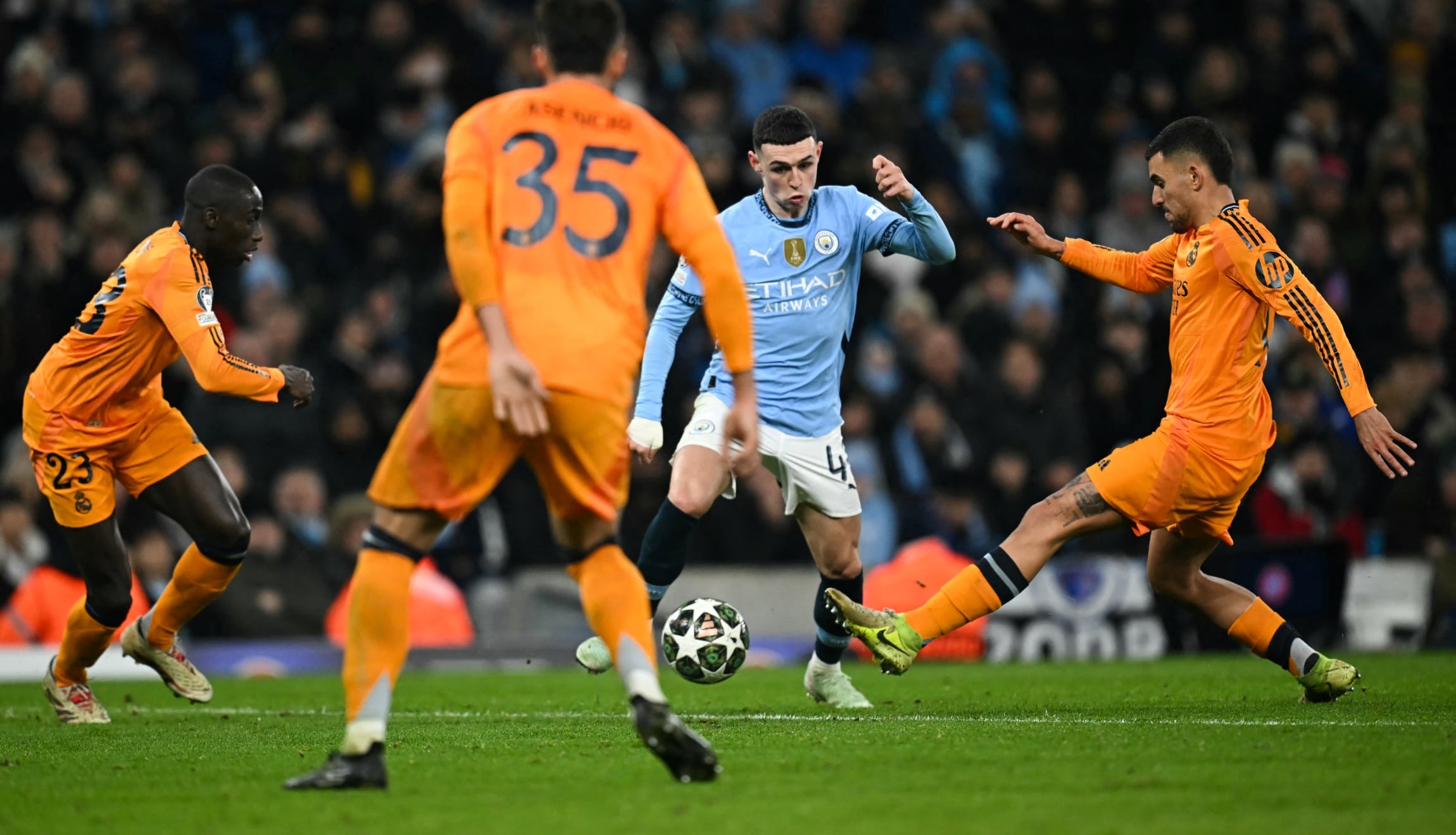 Real Madrid vs. Manchester City: se enfrentan por el partido de vuelta de los playoffs de la Champions League. (Foto: AFP)