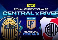 River vs. Rosario Central: canales de TV y horarios por Liga Profesional Argentina