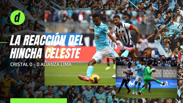 La reacción de los hinchas de Sporting Cristal tras el empate sin goles ante Alianza Lima en el Estadio Nacional