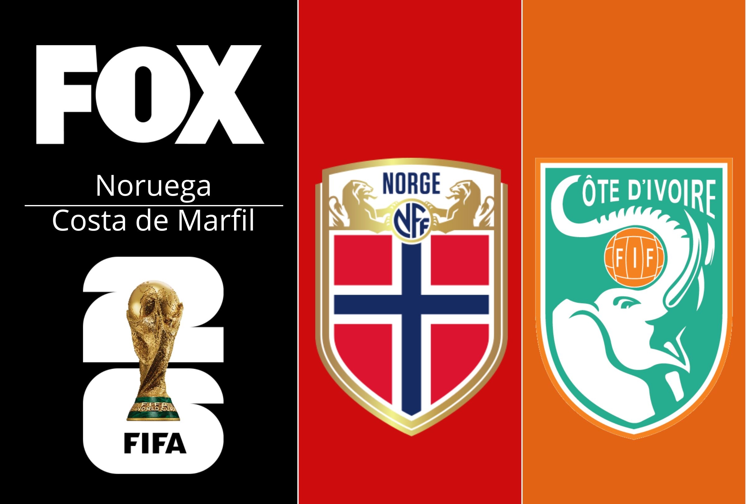 FOX Sport transmite el partido entre Noruega vs. Costa de Marfil en vivo y en directo este martes 30 de junio por los 16vos de final de la Copa Mundial 2026. (Foto: Composición Depor)