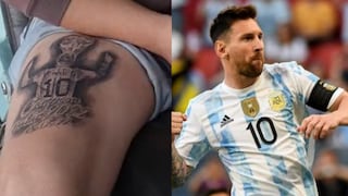 Loco por Argentina: hincha se tatúa a Lionel Messi como campeón del Mundial