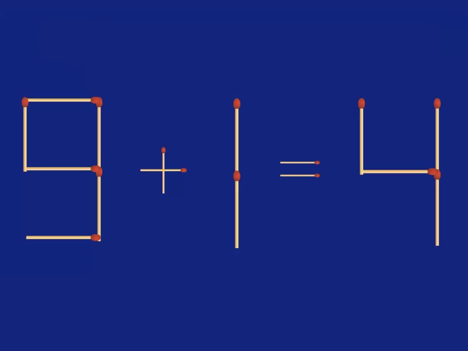 RETO VISUAL | Resuelve el rompecabezas "9+1=4". Tienes que quitar 1 palo para arreglar la ecuación. | FresherLive