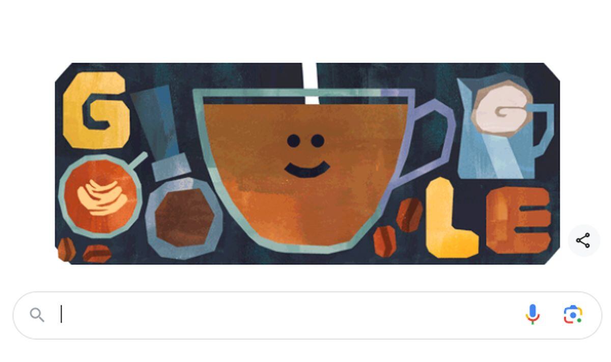 Google Doodle sobre el Flat white (Foto: Captura de Google).