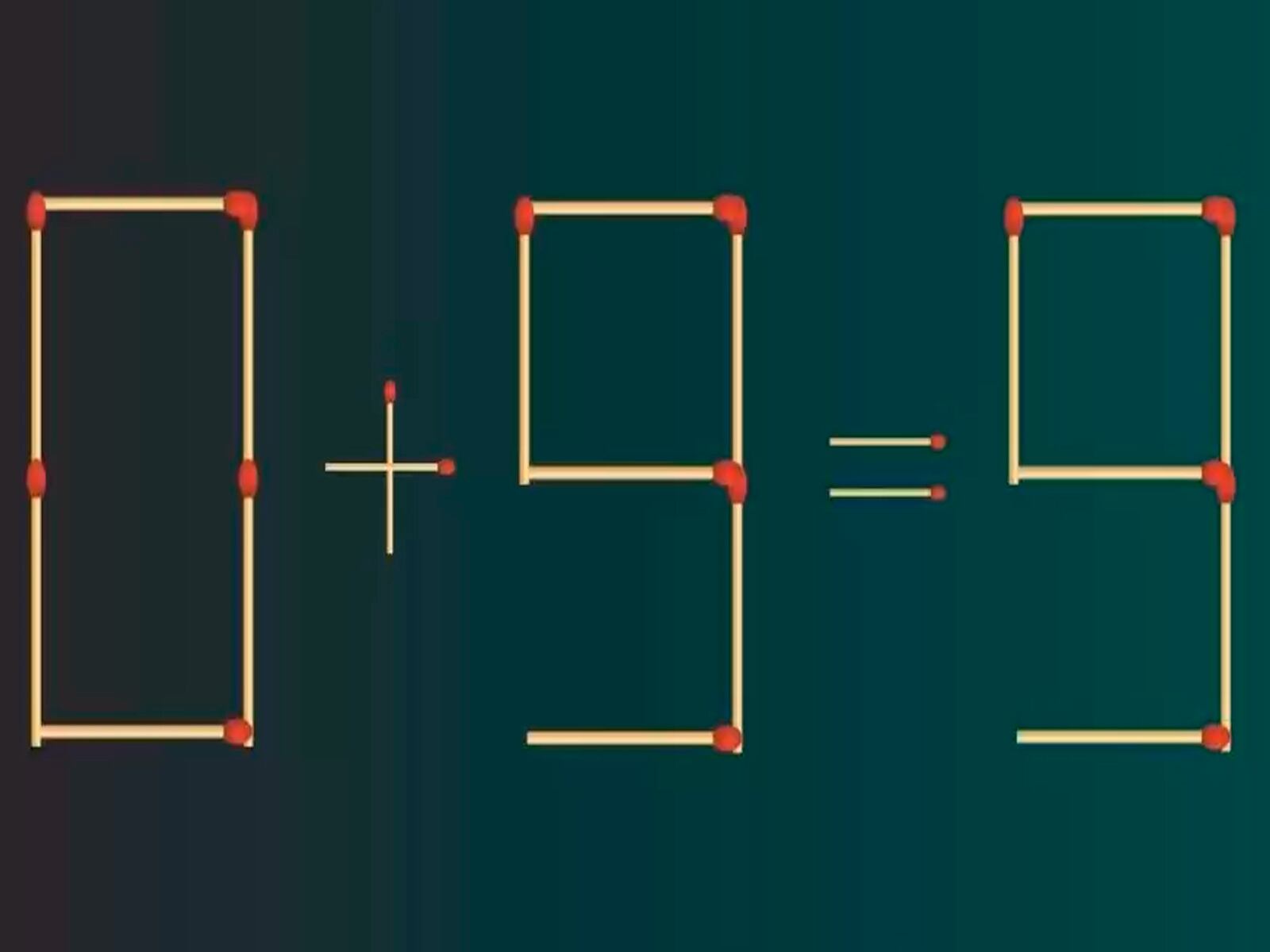 Mira la gráfica del reto matemático, pues aquí mostramos como quedaría la ecuación tras retirar el fósforo.| Foto: fresherslive