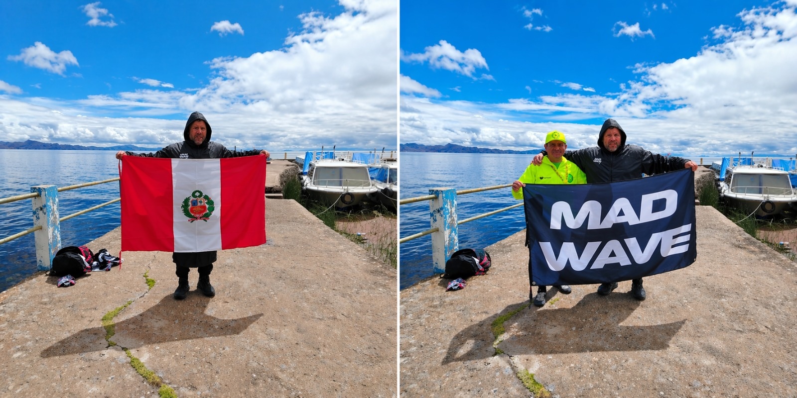 Peruano Gustavo Lores logra histórica travesía en el Titicaca y apunta al Récord Guinness.