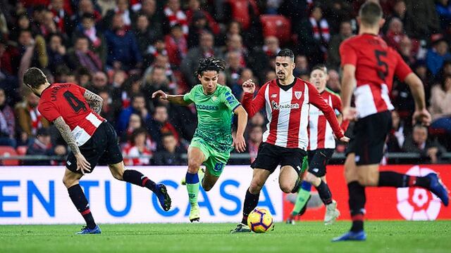 Diego Lainez se lució, pero no alcanzó:Betis cayó 1-0 en San Mamés por fecha 21 de Liga Santander [VIDEO]