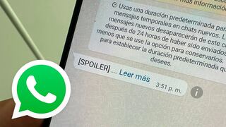 WhatsApp: cómo ocultar los “spoilers” en los mensajes de la app