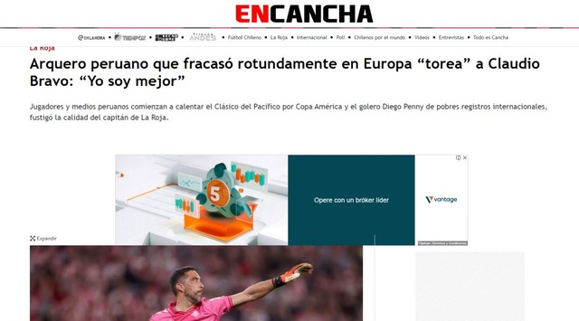 Las reacciones de la prensa chilena sobre las declaraciones de Diego Penny.